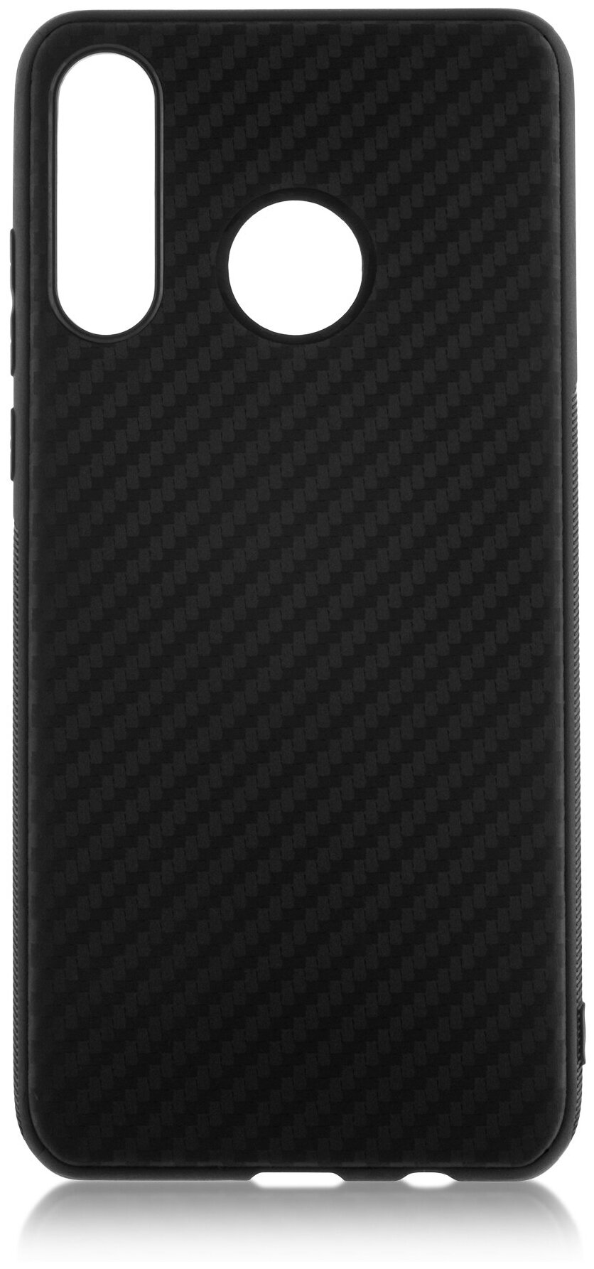 Силиконовый чехол для Huawei P30 Lite, TPU, карбон черный