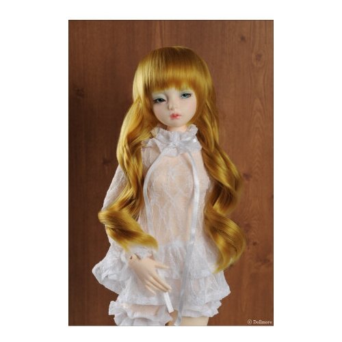 Dollmore 8-9 Goungju ST Wig R.Blond D3 (Парик рыжеватый блонд длинный с крупными локонами и челкой размер 20-23 см для кукол Доллмор / Пуллип)