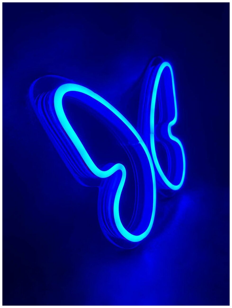 Светодиодный неоновый светильник PJ Neon Бабочка, 12/220v, синий - фотография № 5