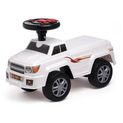 QUNXING Толокар «Джип», световые и звуковые эффекты, цвет белый