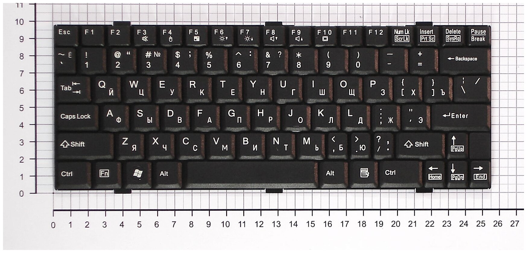 Клавиатура для ноутбука Fujitsu-Siemens LifeBook B3000 черная