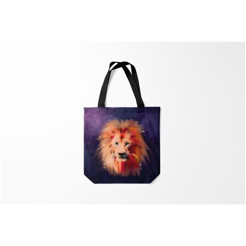 фото Сумка-шоппер / 40х40 см / тренды / хищники space lion burnettie