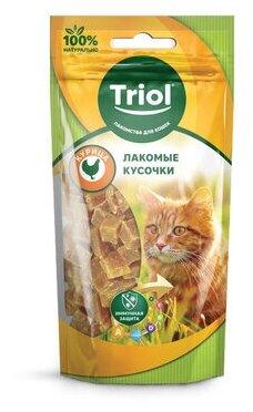 Triol (лакомства) Лакомые кусочки из курицы для кошек, 40г 20171015, 0,04 кг, 42690