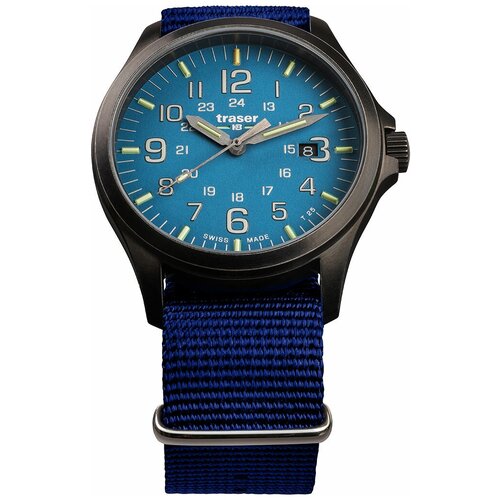 Наручные часы traser P67 professional, синий наручные часы traser chrono часы traser p67 officer pro chrono blue с кожаным ремешком 107882 синий