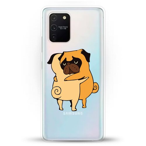 фото Силиконовый чехол мопсы на samsung galaxy s10 lite andy & paul
