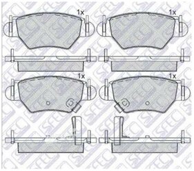 AUTOSFEC BP001553 Тормозные колодки