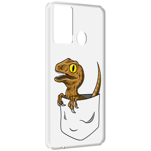 Чехол MyPads динозавр в кармане для ITEL P37 / ITEL Vision 2S задняя-панель-накладка-бампер