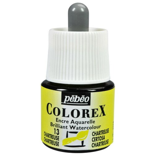 Акварельные чернила Pebeo Colorex, 45 мл, шартрез