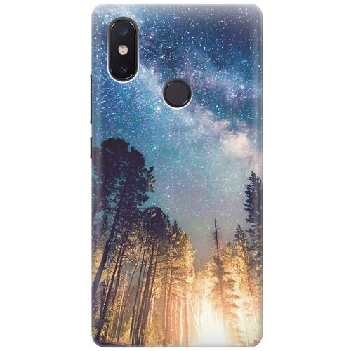 фото Силиконовый чехол на xiaomi mi 8 se / сяоми ми 8 се с принтом "млечный путь" gosso