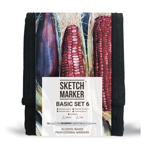 Sketchmarker Набор спиртовых маркеров Sketchmarker, Basic 6, 12цв