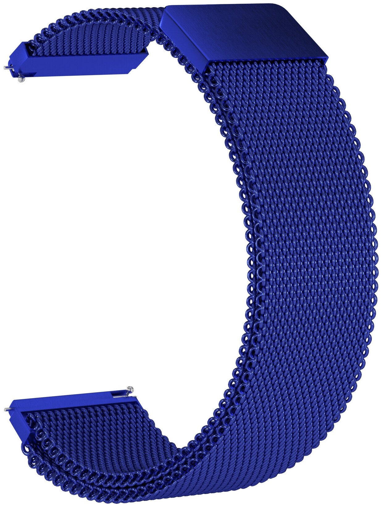 Ремешок металлический GSMIN Milanese Loop 22 для Huawei Watch GT 2 Pro (Синий)