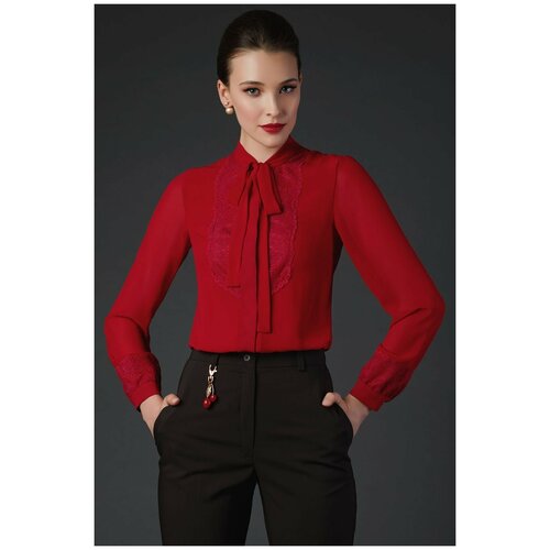 Блуза  Арт-Деко, размер 48, красный