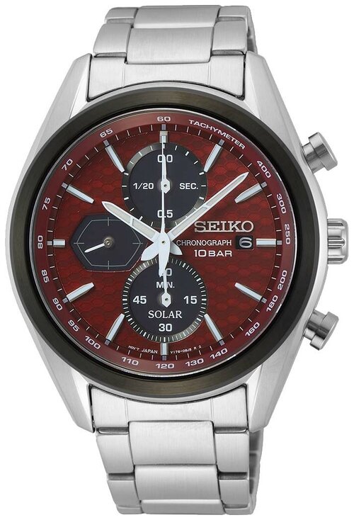 Наручные часы SEIKO CS Sports, бордовый, серебряный