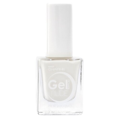 Charme Лак для ногтей Gel nude, 10 мл, 101 белый нюд