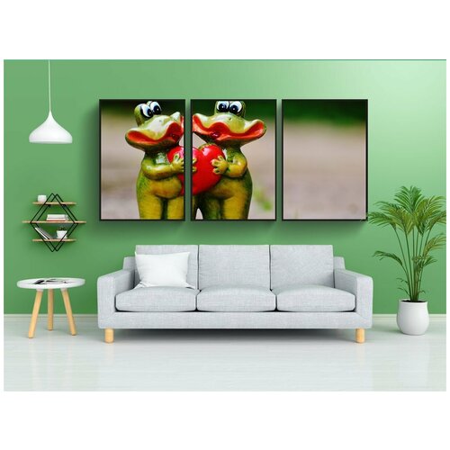 фото Набор модулных постеров для интерьера "лягушки, мало, веселье" 60x90 см. в тубусе, без рамки lotsprints
