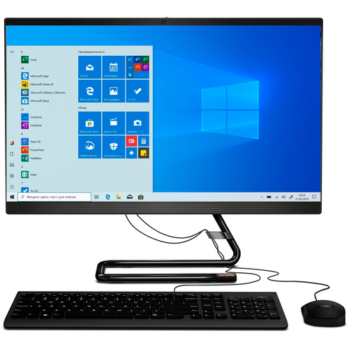 фото Моноблок lenovo ideacentre aio 3 24imb05 23.8" fhd /core i5-10400t/8gb/256gb ssd/uhd graphics/windows 10 home/dvd- rw/черный (f0eu00myrk)