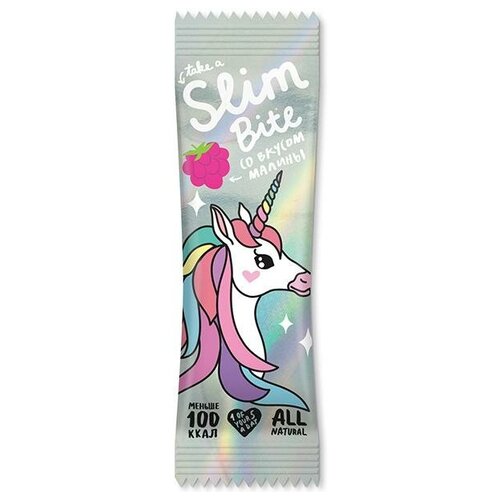 фото Батончик slim bite unicorn "малина", 30 гр