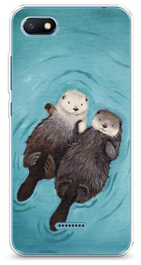 Силиконовый чехол "Парочка бобров" на Xiaomi Redmi 6A / Сяоми Редми 6А