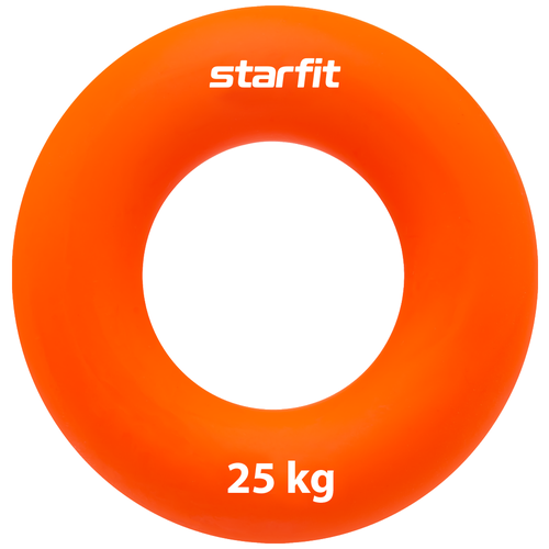 фото Эспандер кистевой starfit core es-404 кольцо, силикогель, d=8,8 см, 25 кг, оранжевый
