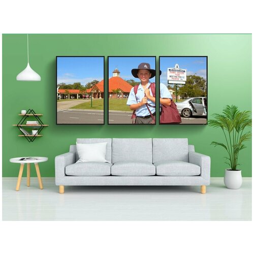 фото Набор модулных постеров для интерьера "школа, дети, ребенок" 60x90 см. в тубусе, без рамки lotsprints