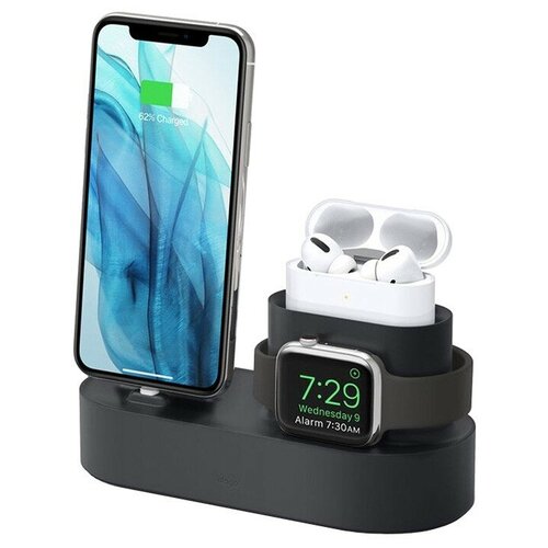 Док-станция Elago Charging hub 3 в 1 для AirPods Pro/iPhone/Apple Watch, цвет Черный (EST-TRIOPRO-BK)