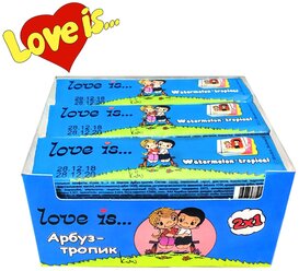 Жевательные конфеты LOVE IS со вкусом Арбуз-тропик, 12 шт х 25г