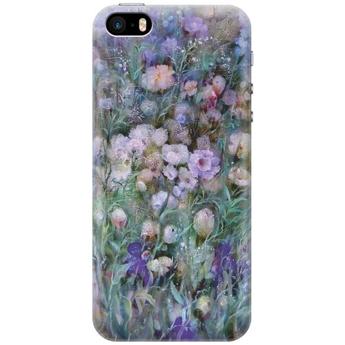фото Re:paчехол - накладка artcolor для apple iphone se / 5s / 5 с принтом "сиреневое поле"