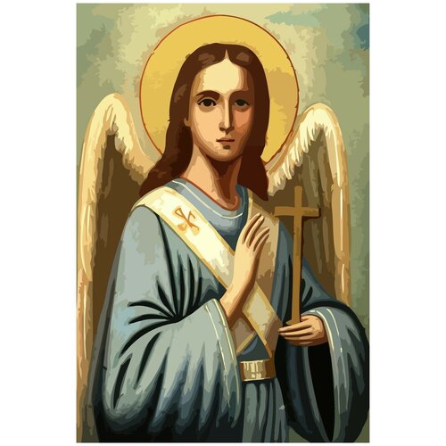 Картина по номерам на холсте Икона ангела хранителя - 1690 40X60