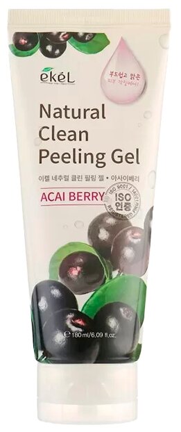 Ekel Пилинг-скатка Natural Clean Peeling Gel Acai Berry с экстрактом ягод асаи, 180 мл