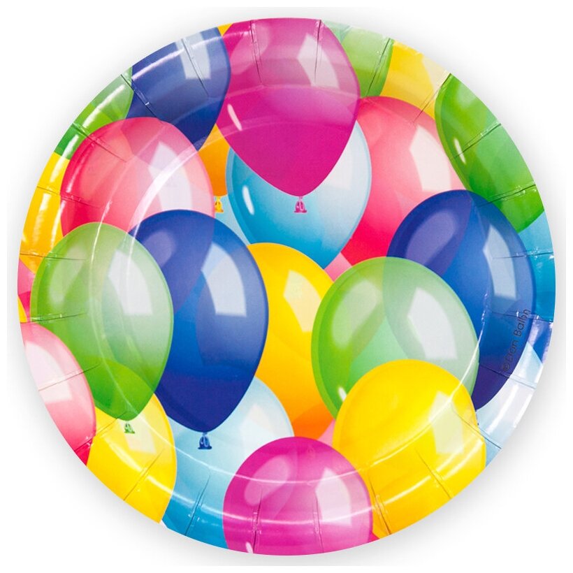 Ukid GIFT Набор одноразовых тарелок "Воздушные шары", 7'/18 см - 6 шт