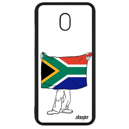 фото Красивый чехол на // xiaomi redmi 8a // "флаг южной африки с руками" государственный страна, utaupia, белый