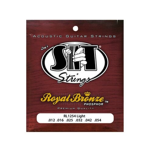 фото Струны для акустической гитары sit strings rl1254 royal bronze light 12-54