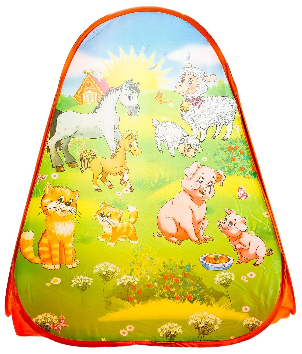 Палатка игровая Играем вместе, детская Веселая ферма (в сумке) - фото №3