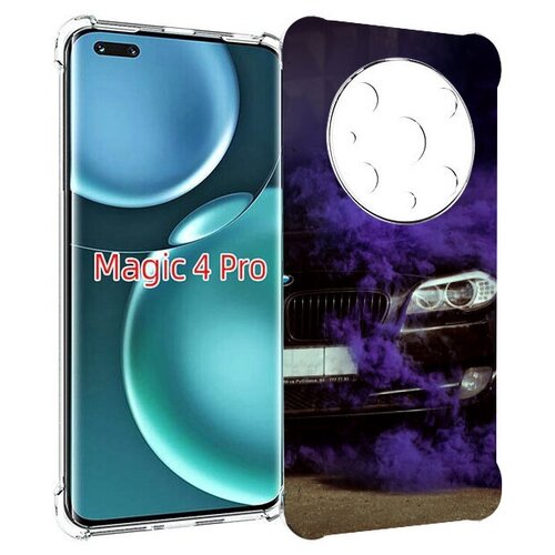 Чехол MyPads бмв-с-фиолетовым-дымом мужской для Honor Magic4 Pro / Magic4 Ultimate задняя-панель-накладка-бампер