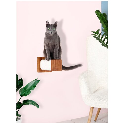 Когтеточка для кошек и кота настенная, игровой настенный комплекс для кошек деревянный, когтеточка дерево для котят и взрослых больших кошек мейн куна