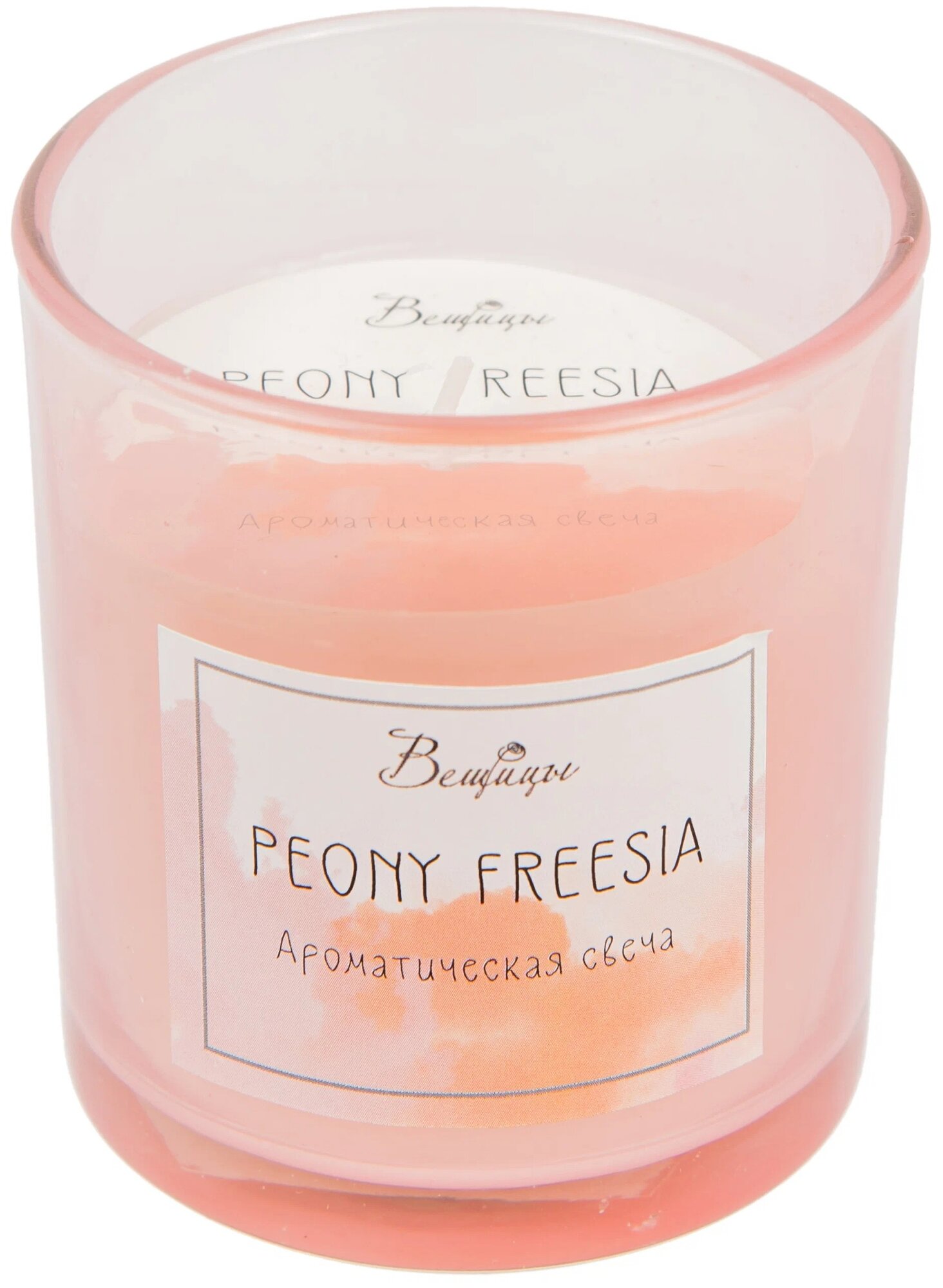 Свеча ароматическая Вещицы Peony Freesia ARC-25 7*7*8см - фото №5