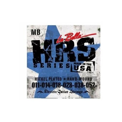 Струны для электрогитары La Bella HRS-MB Nickel Rounds Medium Blues 11-52 hrs jm hard rockin steel комплект струн для электрогитары никелированные jazz med 13 56 la bella