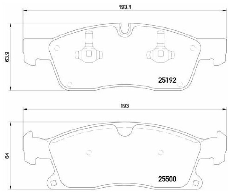 Колодки тормозные дисковые перед P50109