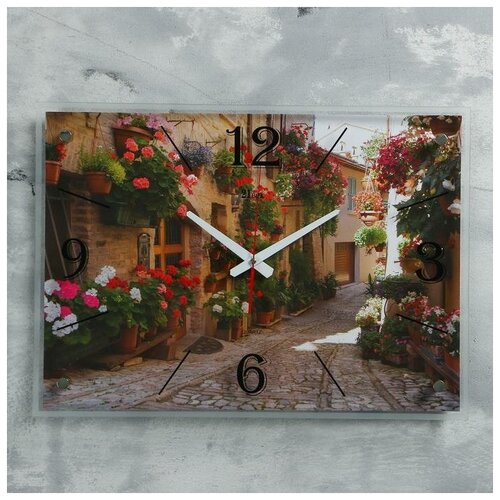 фото Часы настенные, серия: город, "улица в испании", 40х56 см mikimarket