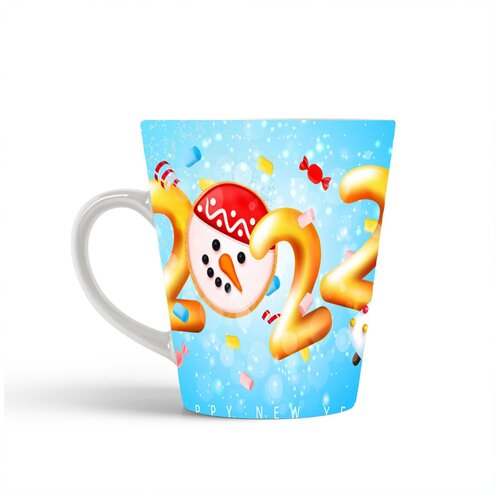 фото Кружка-латте coolpodarok новый год.снеговик