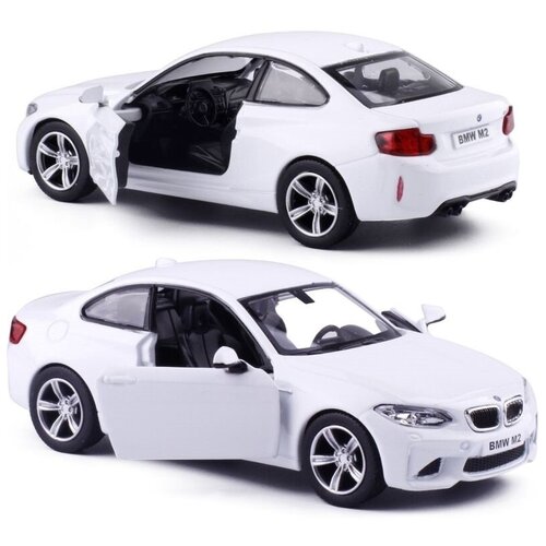 Машинка металлическая Uni-Fortune RMZ City 1:36 BMW M2 COUPE with Strip инерционная, 2 цвета (белый)