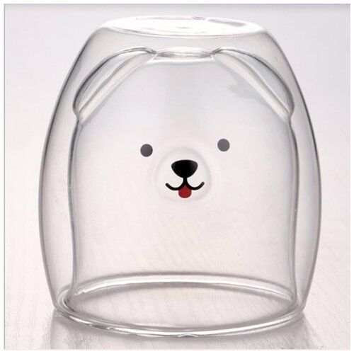 Стакан с двойными стенками, стеклянный в форме собачки (Собачка)