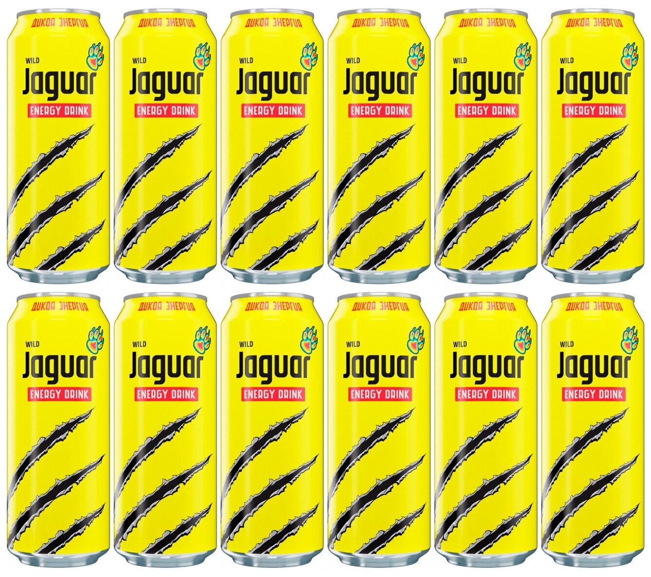 Ягуар (б/а) ж/б 0,5 л. 12 штук упаковка Дикий (желтый) - фотография № 1