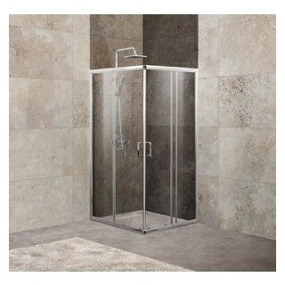 Душевой уголок BelBagno Unique A-2 100-85x100-85 рифленый Punto, хром (UNIQUE-A-2-85/100-P-Cr)