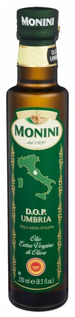 Масло оливковое Monini (Монини) D.O.P. Umbria Extra Virgin (Экстра вирджин) 0,25 л