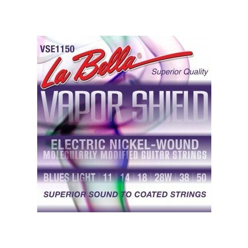 фото La bella vapor shield electric blues light vse1150 (11-50) струны для электрогитары