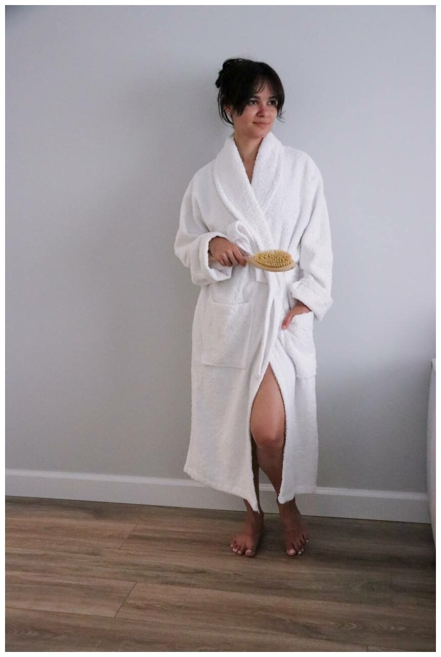 Махровый банный халат для женщин и мужчин - фотография № 4
