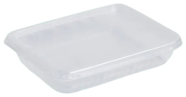 Набор одноразовых пластиковых плоских прямоугольных прозрачных пищевых контейнеров с герметичной крышкой ПакМаркет 20 шт. по 500 мл. - фотография № 6