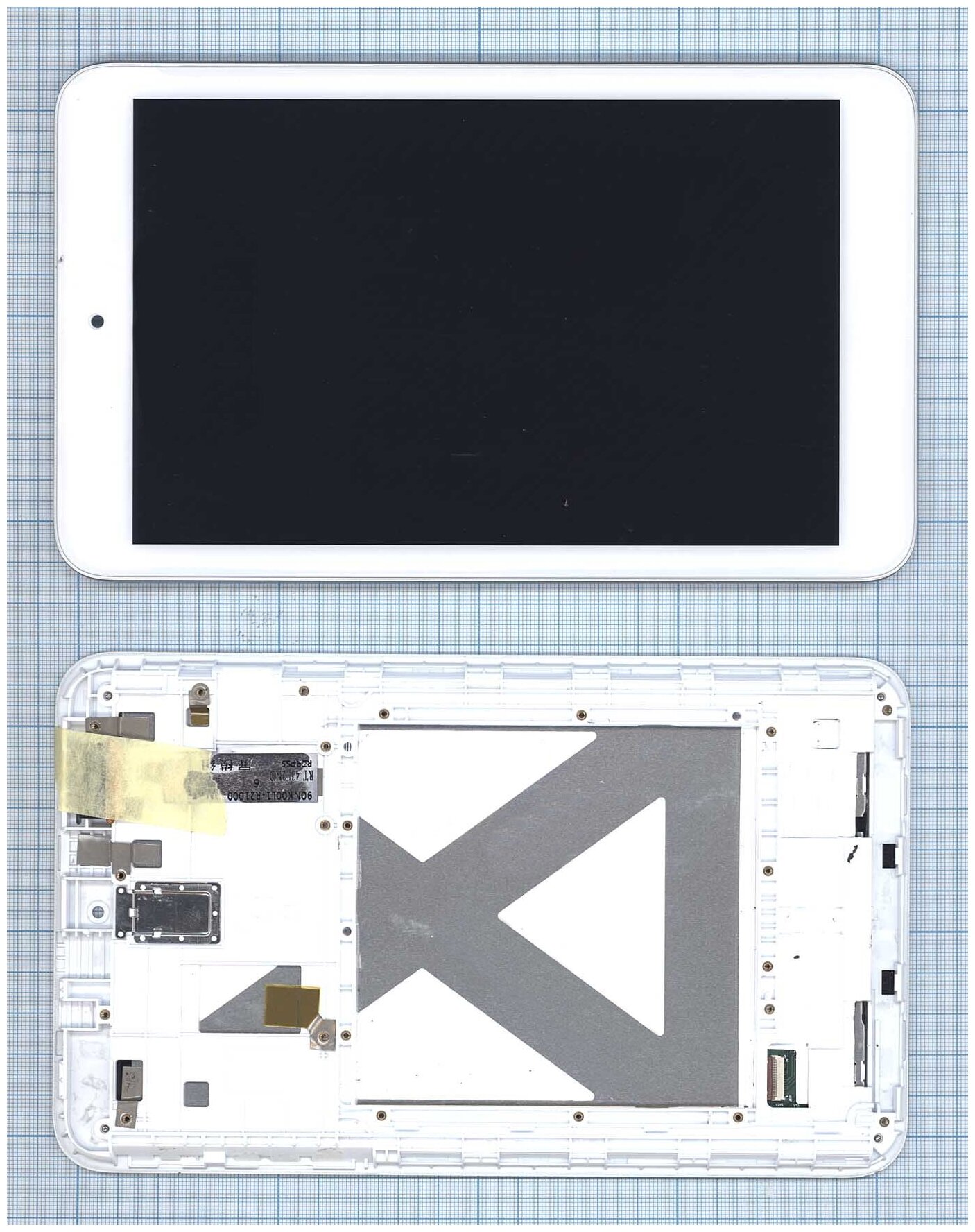 Модуль (матрица + тачскрин) для Asus MeMO Pad 8 (ME180A) белый с рамкой