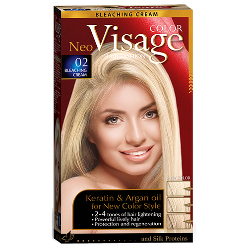 COLOR Visage Осветляющий крем для волос, 02 bleaching cream, 50 мл осветлители для волос visage color hair fashion осветляющий крем для волос bleaching cream 02